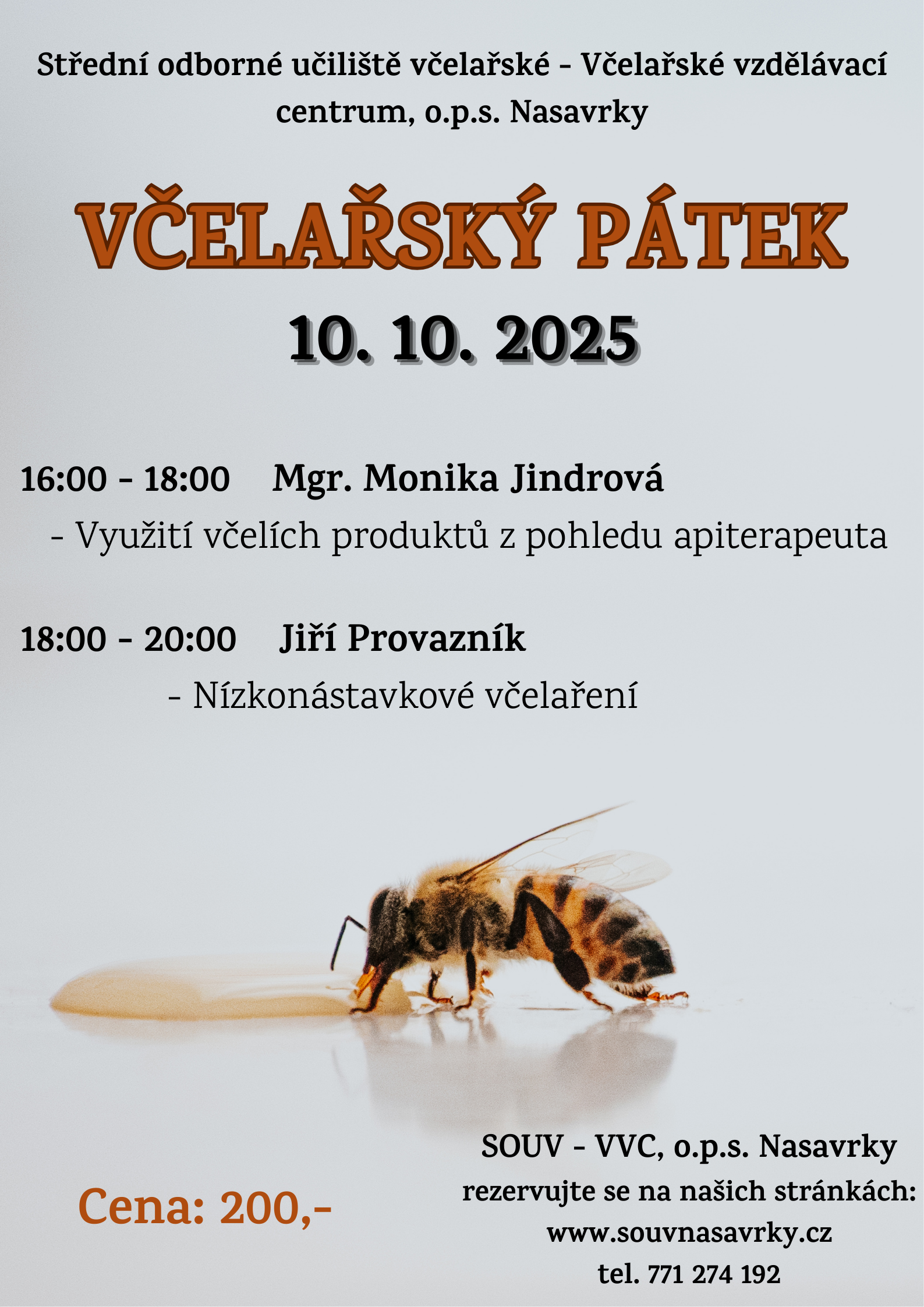 Nasavrky včelařský pátek 10. 10. 16h