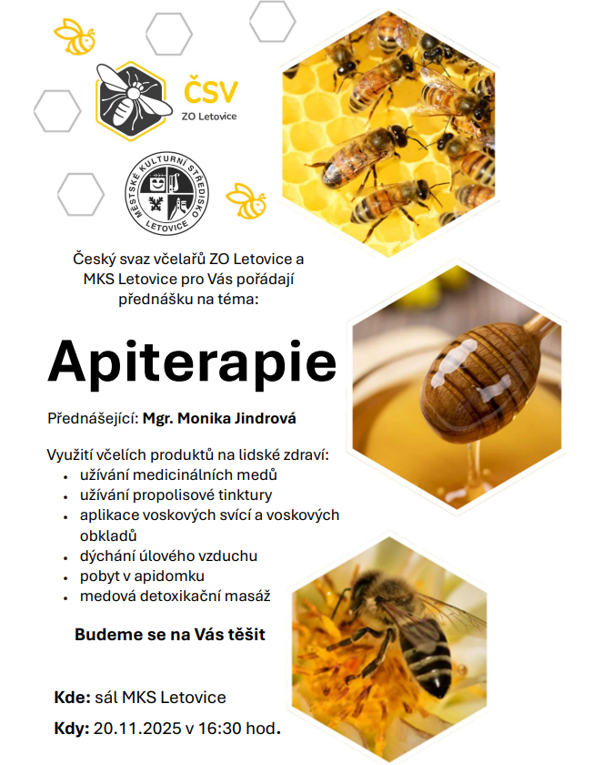 Letovice přednáška apiterapie